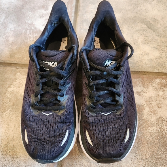 HOKA One One Clifton 8 Black & White Women's Size 6 Running Shoes - Picture 3 of 16